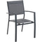 Hanover Aluminum Sling Chairs, Aluminum Extension Table DAWDN9PC-GRY
