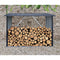 Hanover Galvanized Steel Wood Storage HANWDSHDLG-GRY