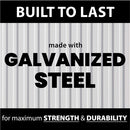 Hanover Galvanized Steel APEX Patio Storage Shed with Base HANAPEXSHD-GW