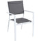 Hanover Aluminum Sling Chairs, Aluminum Extension Table NAPLESDN7PC-WHT