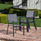 Hanover Dining Set: Sling Back Chairs, Aluminum Table NAPLESDN11PC-GRY