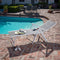 Hanover Aluminum Sling Folding Chaise Lounge REGCHS-W-GRY
