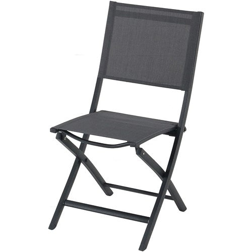 Hanover Aluminum Sling Folding Chairs, Aluminum Extension Table NAPDN9PCFD-GRY