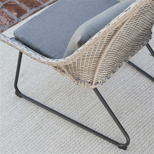 Hanover steel side chairs, accent table ACCENT3PC-GRY