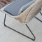 Hanover Chairs w/ Pillow, Side Table, Glass Top Fire Pit ACCENT4PCGFP-GRY