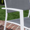 Hanover Aluminum Sling Chairs, Aluminum Extension Table DAWDN11PC-WHT