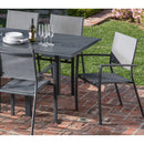 Hanover Aluminum Sling Chairs, Aluminum Extension Table DAWDN11PC-GRY