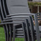 Hanover High Back Padded Sling Chairs,  Slat Top Table DELDNS5PCHBSQ-WG