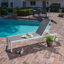 Hanover Aluminum Sling Armless Chaise Lounge WINDCHS-W-GRY