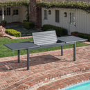 Hanover Aluminum Sling Folding Chairs, Aluminum Extension Table NAPDN11PCFD-GRY