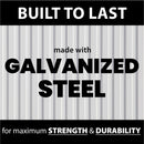 Hanover Galvanized Steel Raised Square Garden Bed with Border HANSQGB-1GRY