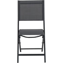 Hanover Aluminum Sling Folding Chairs, Aluminum Extension Table DAWDN9PCFD-GRY