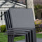 Hanover Dining Set: Sling Back Chairs, Aluminum Table NAPLESDN9PC-GRY