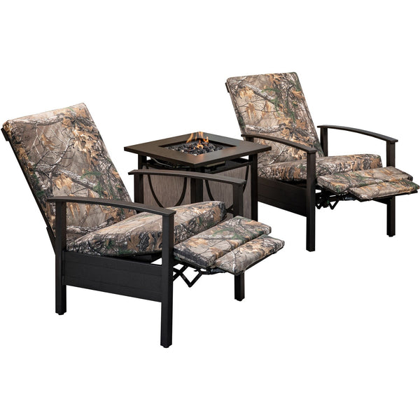Hanover Camo Recliners and Sling Fire Pit CDRNCH3PCFP-CMO