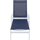Hanover Aluminum Sling Chaise Lounge NAPLESCHS-W-NVY