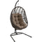 Hanover Isla Steel/Wicker Rattan Hanging Egg Chair ISLAEGG-GRY
